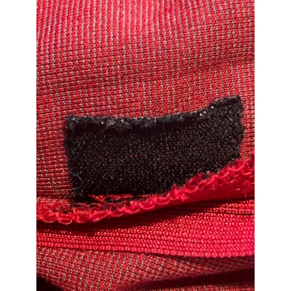 Ann Taylor Size 6 Red Dress Body Con Hidden Side Zip Long Sleeves Foe wrap skirt - Picture 3 of 16